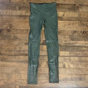 Olive Faux Leather Spanx size M